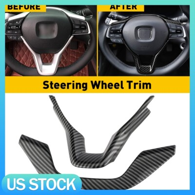 #ad For 2018 2022 Honda Accord Steering Wheel Cover Trim Accessories Carbon Fiber $18.04