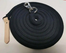 Bodenleine Arbeitsseil - Bodenseil - Horsemanship-mit Bullsnap und Leder Pferde