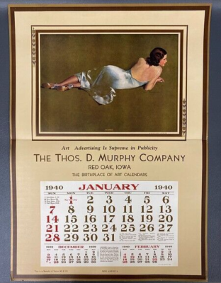 VTG 1940 Calendar Thomas D. Murphy Company Miss America T5D-6 | eBay