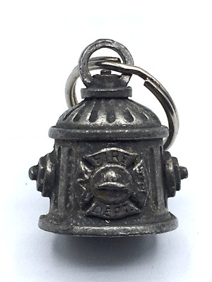 Fire Department Mini Fire Hydrant Bell Motorcycle Guardian Keychain Ride Hanger