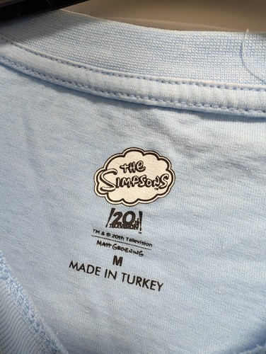 The Simpsons Itchy & Scratchy Show Cotton T-shirt Blue Size M UK Primark - Picture 4 of 6