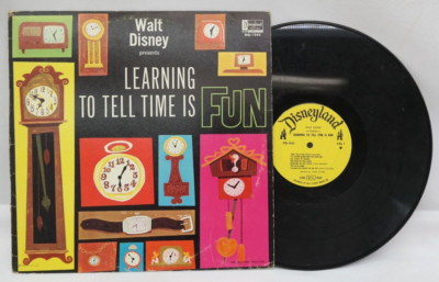Disney Learning To Tell Time Is Fun 1964 Vinyl Record     TF