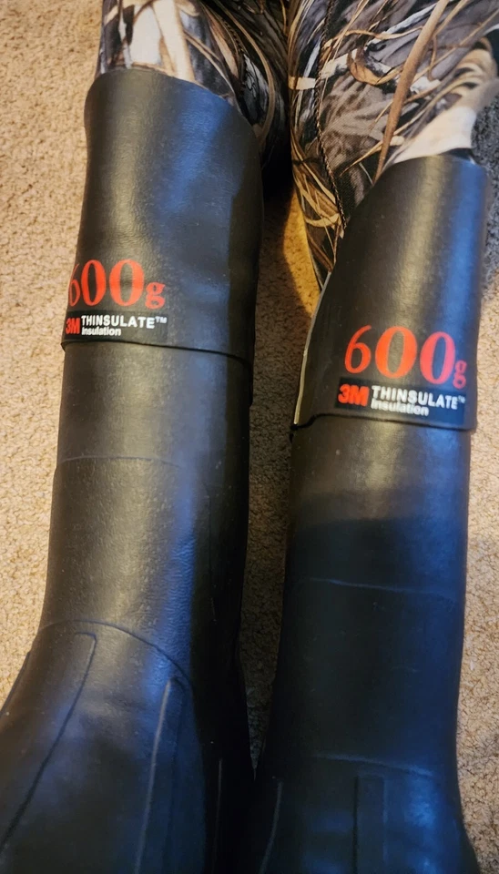 HISEA 600G Insulated Hunting Waders Rubber Boot Neoprene Chest Fishing SZ 7/40 - Image 3 of 4