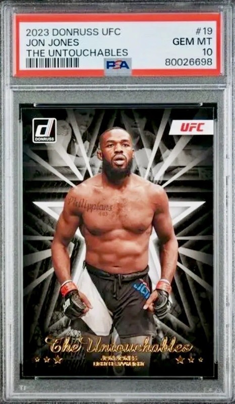 2023 Panini Donruss UFC Jon BONES Jones The Untouchables #19 PSA 10 Gem Mint