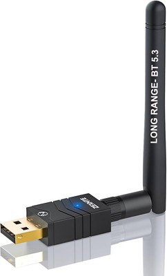 5.3 USB Bluetooth Adapter for PC, Long Range 100M, Plug & Play for Win