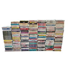 Vintage Cassette Tape And Storage Cases Lot Of 170 Tapes And 4 Cases READ