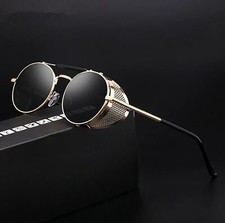 MUSELIFE Retro Round Metal Sunglasses Steampunk Men Women Brand Designer Glasses