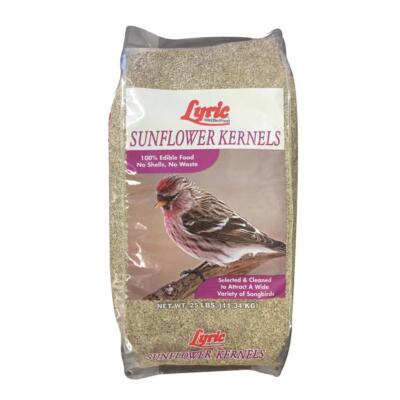 Lyric Sunflower Kernels Bird Seed Food Black Contains No Shells 25 lb. Weight