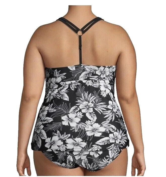 Traje de Baño gótico Floral de Poliéster para Mujer