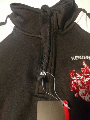 Kendrick School Mid player 1/4 Zip Top Black/White Size XLY With Tags - Picture 3 of 6