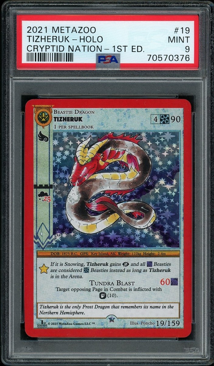 2021 Metazoo Cryptid Nation 1st Edition #19 Tizheruk - Holo PSA 9