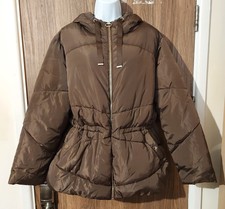 Lipsy Mocha Waisted Puffer Jacket - Uk 18 / Eu 46