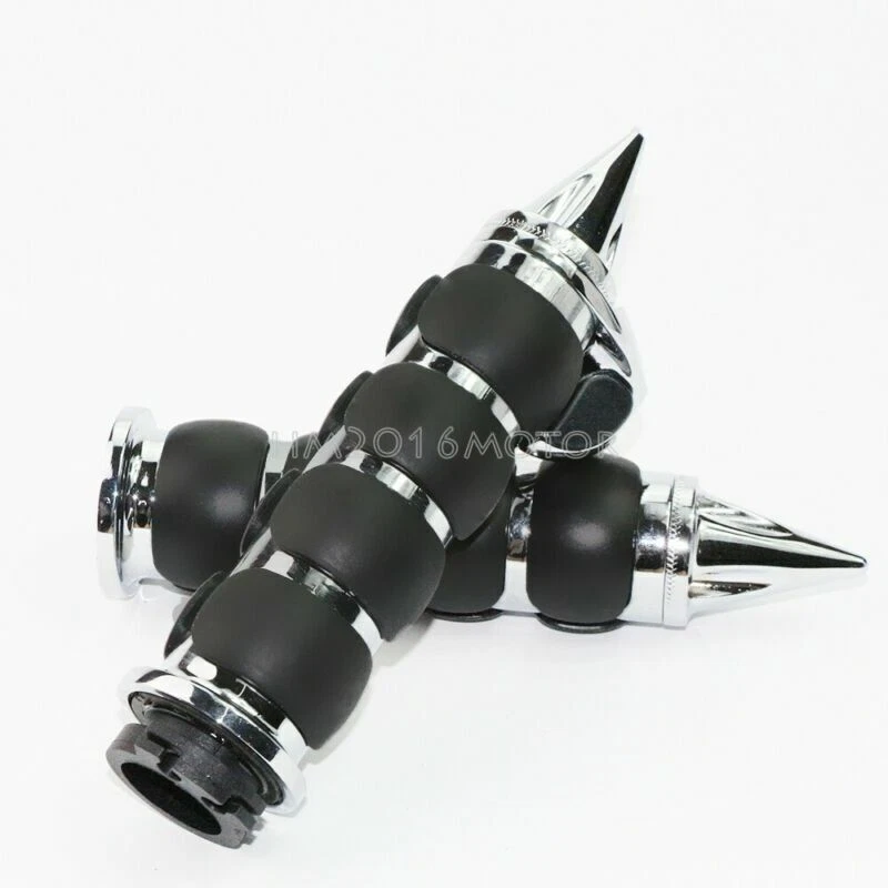 1" Handlebar Hand Grips Chrome For Honda Valkyrie 1500 VTX1300C VTX1800C1 US - Image 3 of 4