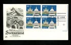US FDC #2532 Artcraft 1991 DC Switzerland 700th Anniversary Plate Block PB