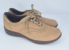 SAS Walk Easy Tripad Comfort Tan Nubuck Leather Women's Walking Shoes Size 10 N