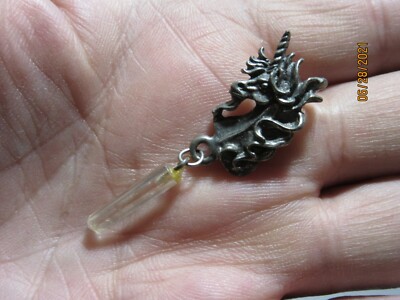 Quartz Point UNICORN Pendant Collectible 1 13/16'' Long Reiki UGS-1