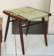 George Nakashima CN124 GRASS SEATED STOOL H430 Sakura Manufacturing Co.