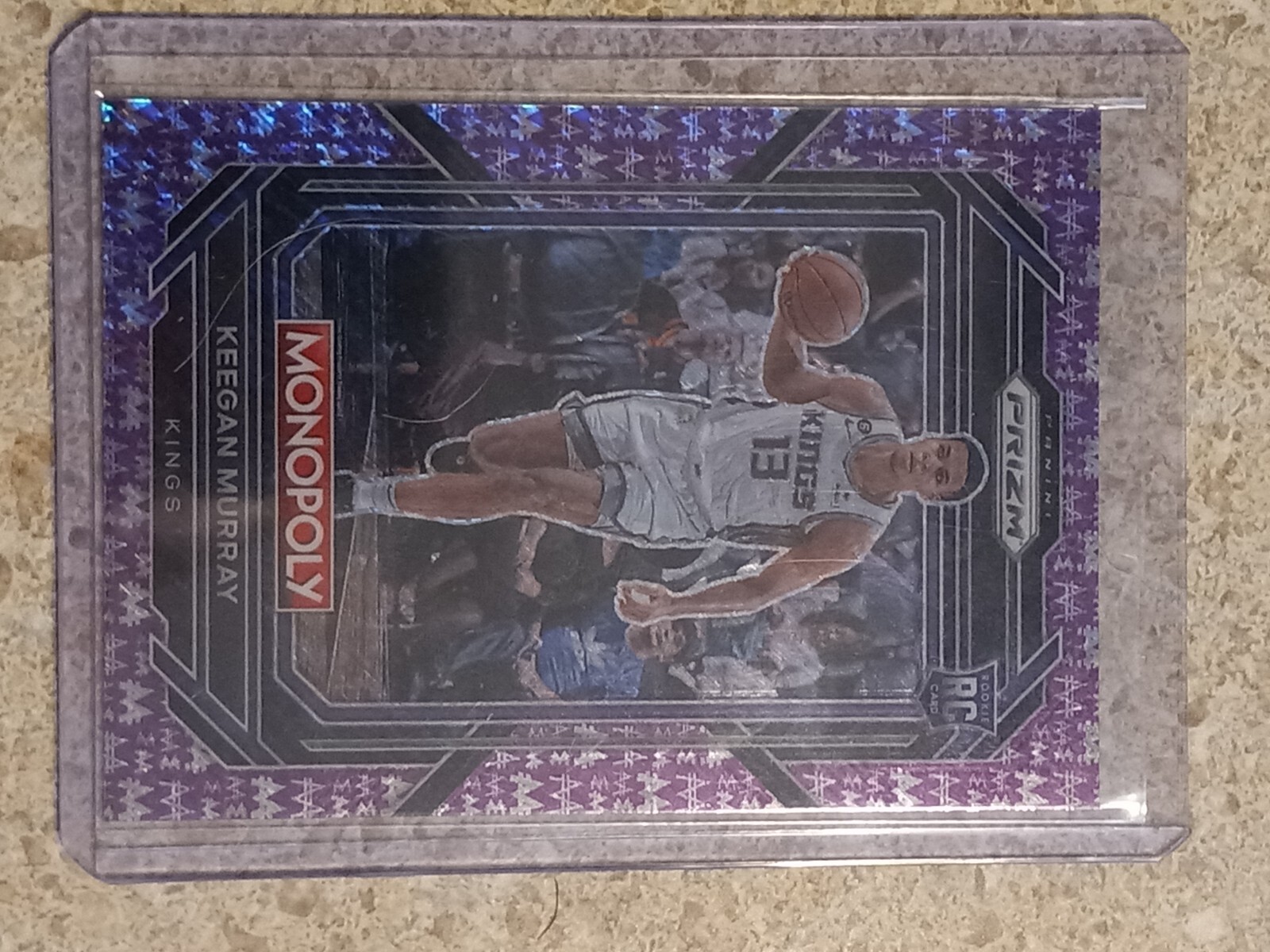 2022-23 NBA Panini Prizm Monopoly Keegan Murray 78 RC Purple Money Shimmer /50
