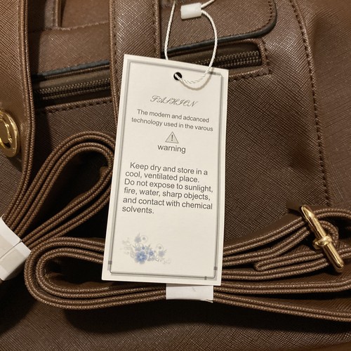 Guang Tong Braun Gold Quaste Tasche Handtasche Rucksack Neu mit Etikett B&E Life - Bild 4 von 8