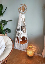 Macrame Cat Bed, Double Cat Hammock, Boho Cat Tree, Cat Swing, Cat Furniture