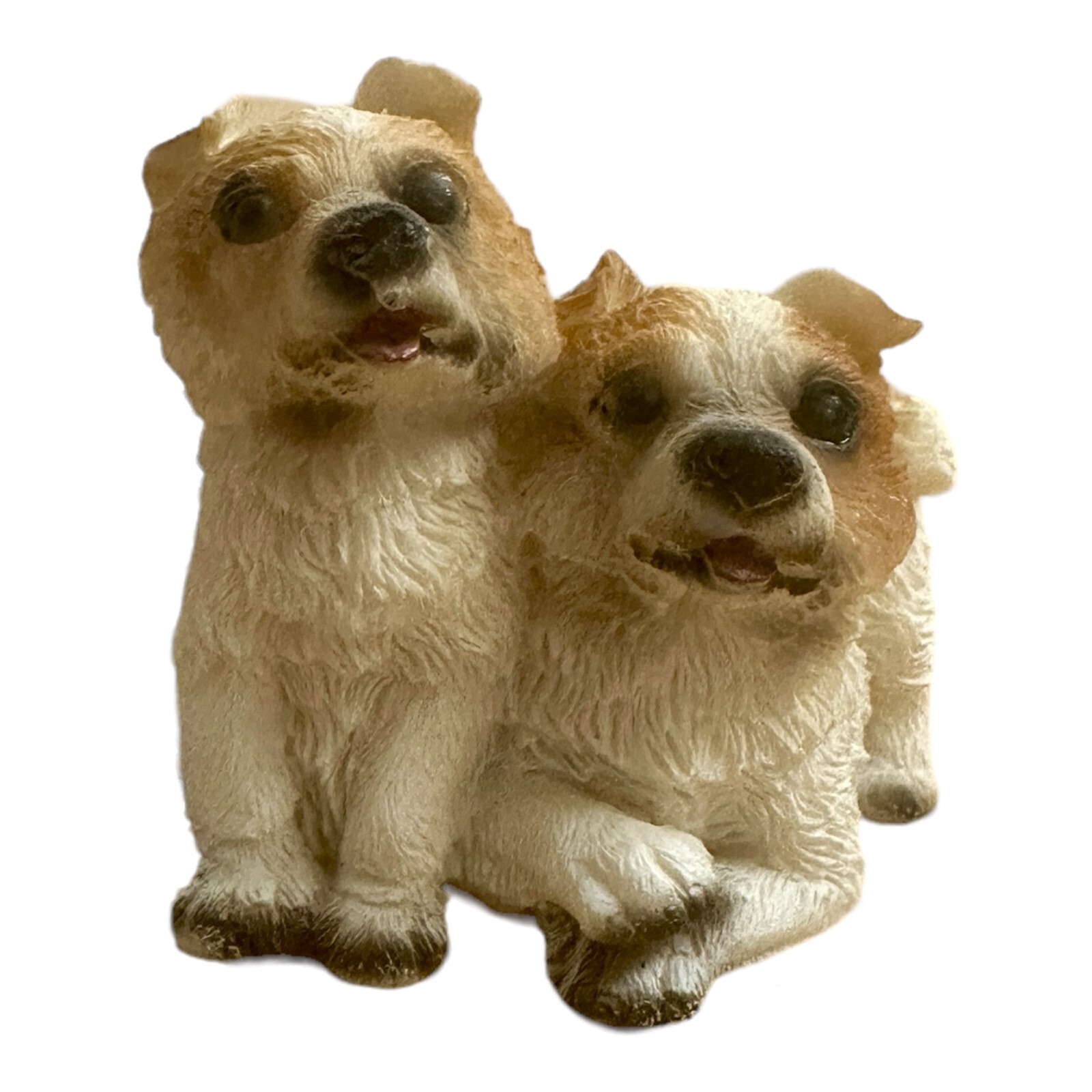 Miniature Resin Australian Shepherd Figurines Mini Shepherds Pair