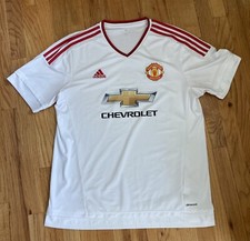 adidas manchester united jersey Away 15/16 White Red Size XL
