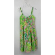 Lilly Pulitzer Billie botanical garden print sun dress pleated fit flare 4