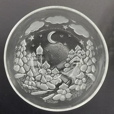 4 Small Bowls Vintage Mikasa Studio Nova Snowy Village Christmas Winter 5.25”