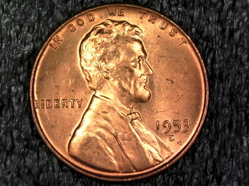 1953-D Uncirculated Lincoln Wheat Cent Penny - (E5925)