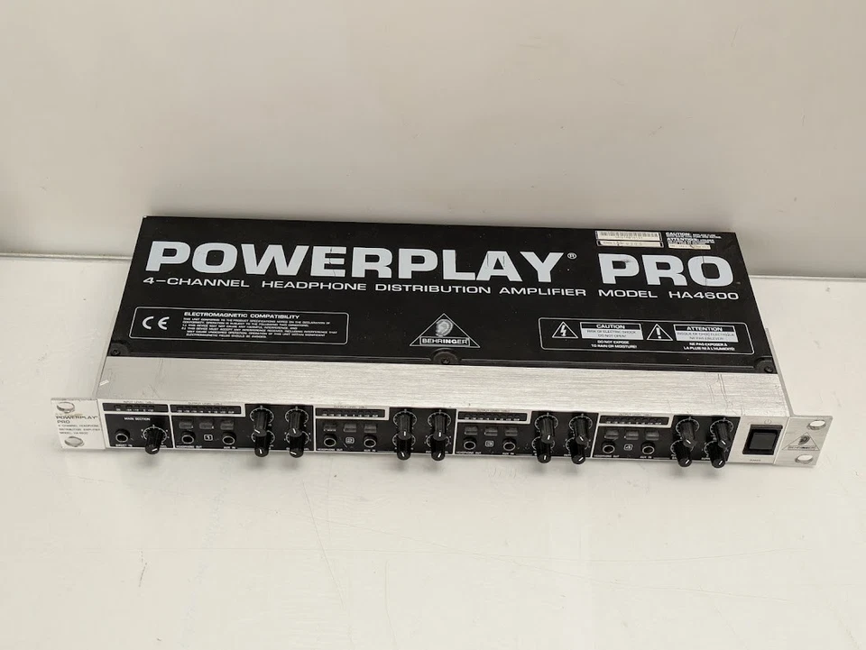 Behringer PowerPlay Pro HA4600 4-Channel Headphone Distribution Amplifier, Cord - Image 3 of 4