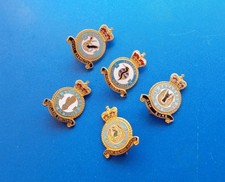 5 Royal Air Force Squadron Enameled Pins - RAF - 15 17 19 47 66