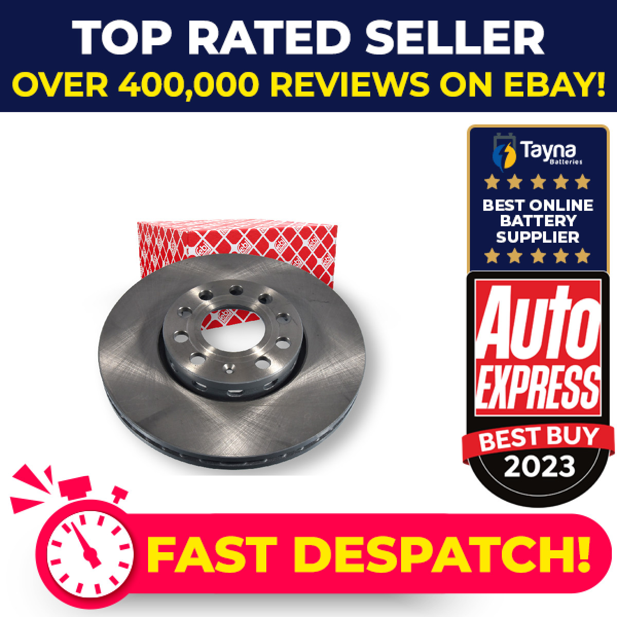 2x Brake Discs Pair Vented Front 288mm 28505 Febi Set 4B0615301B JZW615301B New