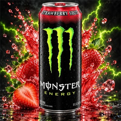 Monster Energy Strawberry Shot 473ml (USA) inkl. Pfand