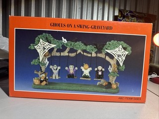 Vintage Jaimy Halloween Ghouls on a Swing. Halloween Decor Collectible.