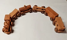 Vintage 6 Pc Handcrafted Wooden Train Set