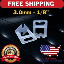 Tile Leveling System 1/8" (3.0mm) Clips – Professional Finish – Pack Options