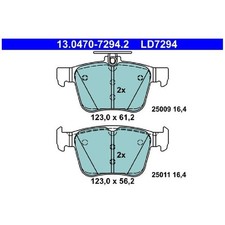 Satz Bremsbeläge Bremsklötze hinten für VW Arteon 3H7 3H9 Golf 7 5G1 id17524