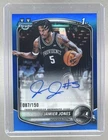 Jamier Jones 2025 Bowman #CPA-JO Blue Refractor Chrome 1st RC Auto /150