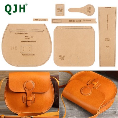 Leather Craft Clear Acrylic shoulder bag handbag Pattern Stencil Template DIY
