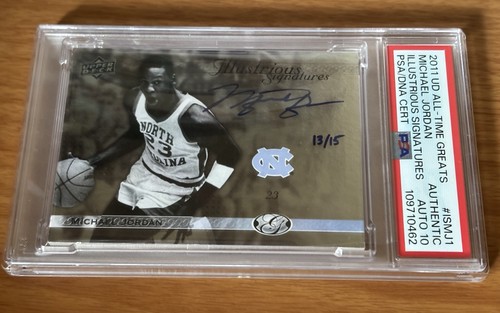 2011 UD ALL TIME GREATS -MICHAEL JORDAN- PSA AUTH/AUTO 10