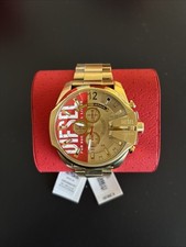 Diesel Mega Chief DZ4642 Chronograph Quarz Armbanduhr mit Stoppfunktion