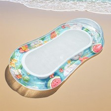 Inflatable Pool Float Lounger Large w/ Sequin Design for Pool Beach Summer Fun G