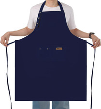 Extra Large Adjustable Chef Apron with Pockets Water  Oil Resistant for Men wo