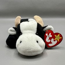 TY Daisy The Dairy Cow 1993 Beanie MWMT Stuffed Toy Plush Black White Milk