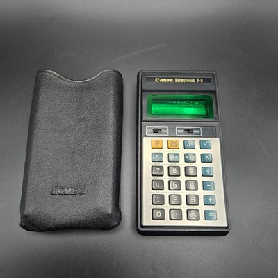Vintage 1975 Canon Palmtronic F-6 Scientific Calculator Japan VFD Tested Works