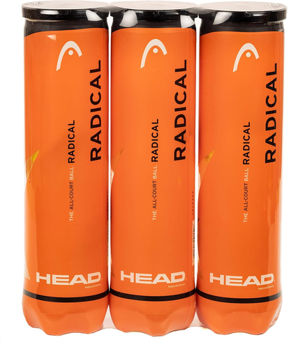 HEAD Radical Tennis Balls, Triple Pack (12 Balls) - Picture 4 of 6