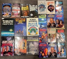Sci-Fi Lot of 22 Books Vintage PB+HC Rare Famous Authors Star Trek Star Wars