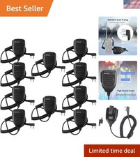 Handheld 2 Pin Mic with Rotatable Clip - Perfect for Walkie Talkies 5-Pack 