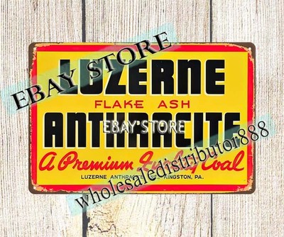1940s LUZERNE ANTHRACITE COAL Kingston PA MINING tin sign
