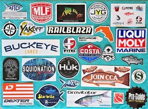 deep sea sport fishing rod and reel decals Line Labels generally between 5/8 and 3/4 height. Deep Sea Rod: Over 999